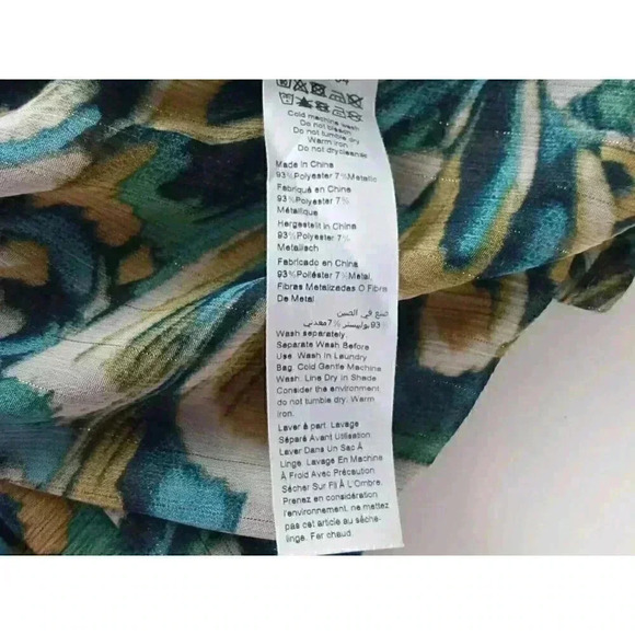 Avenue Women's Ave Studio V Neck 3/4 Semi Sheer Sleeves Rosie Layer Top sz 22/24 - Picture 11 of 11